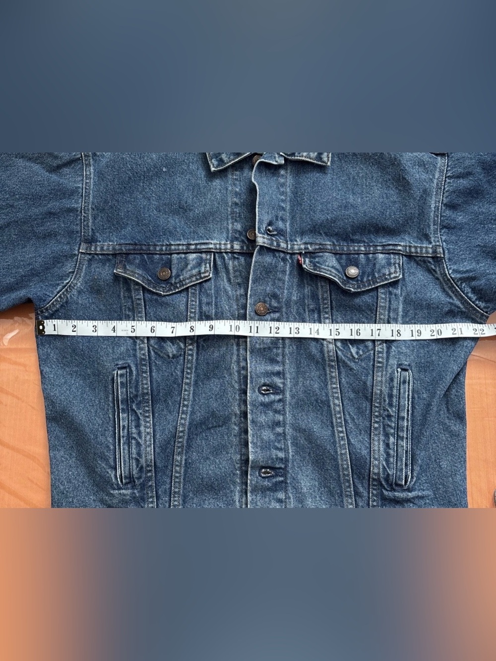 80s Vintage Levi's Denim Jacket Made in USA Trucker Jacket Men's Medium Classic - Picture 11 of 12